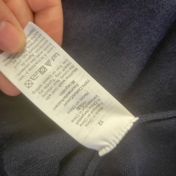 Crewcuts J. Crew Navy Cardigan Sweater Girl Size 12 - Picture 6 of 7